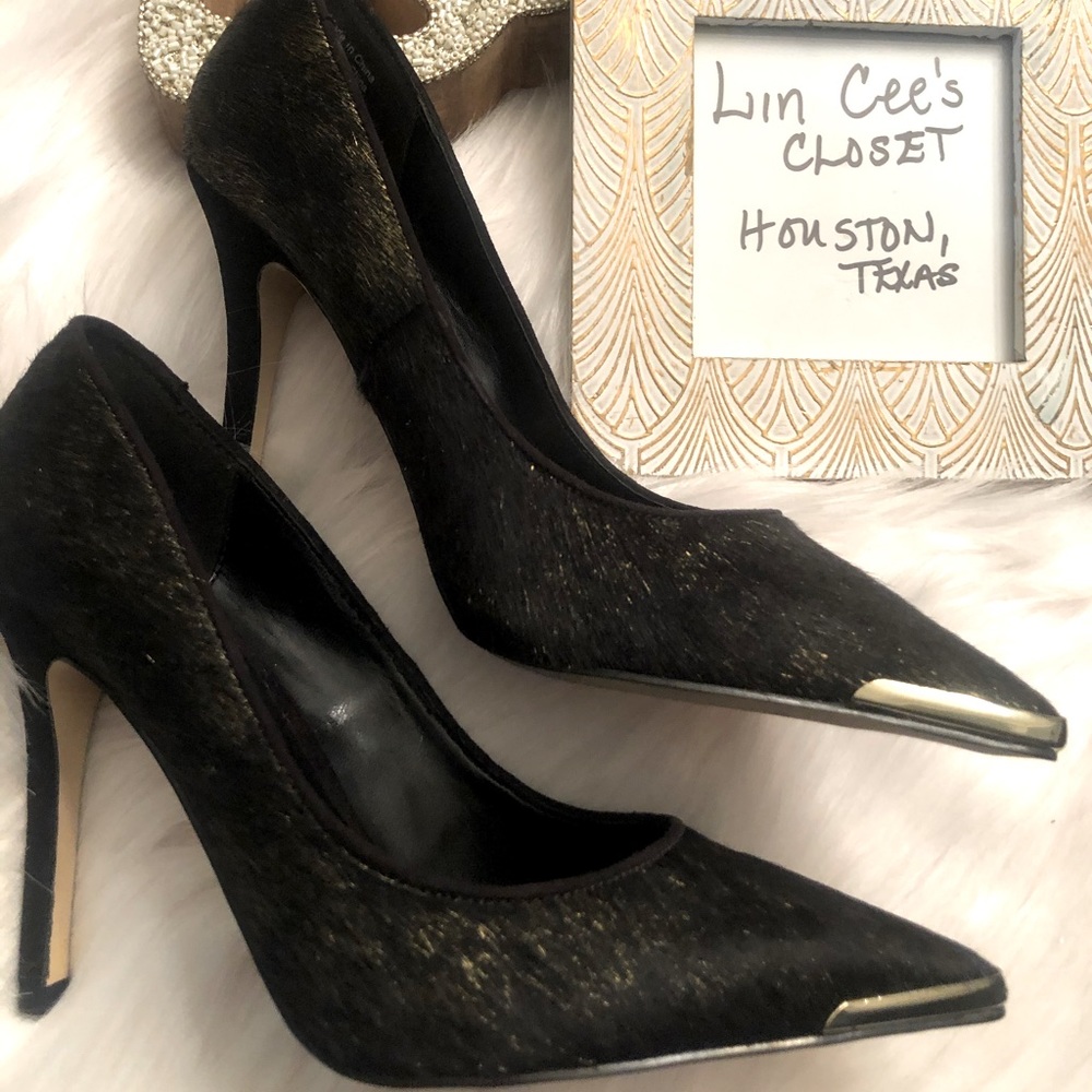 Truth or Dare by Madonna calf hair heels 6